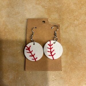 Baseball earrings, never worn